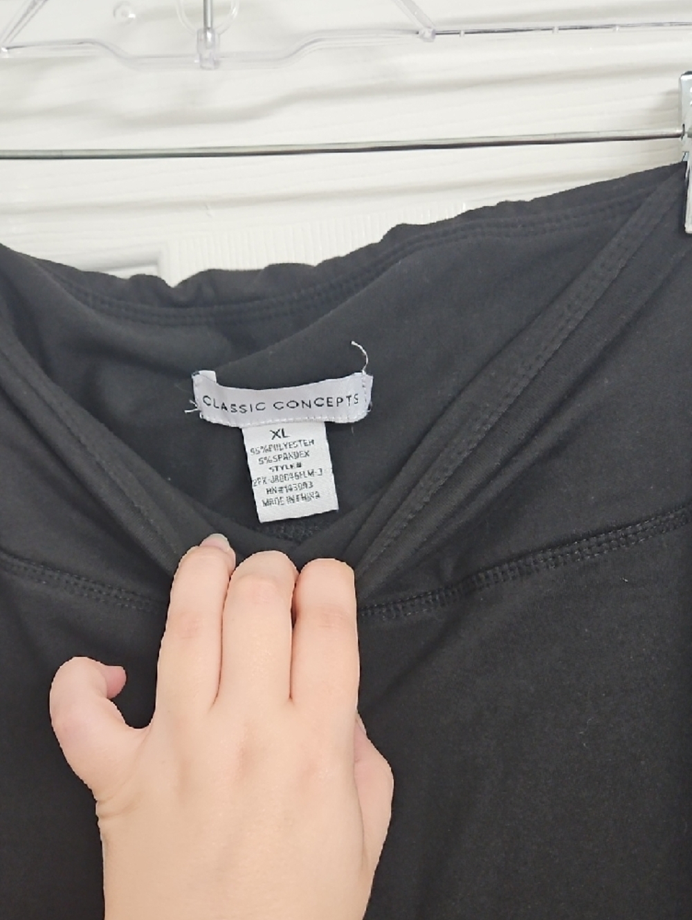 Women's Black High-Waist Leggings For Cold weather -Classic Concepts - Picture 4 of 7